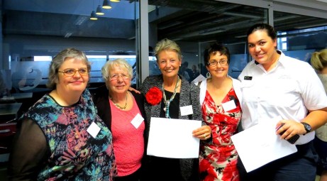 Scholarship winners with their sponsors