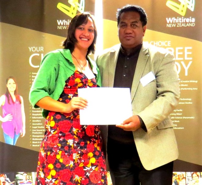 Ria Hodges - Ngati toa scholarship Whitireia Foundation awards 2014