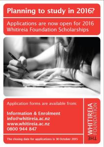 Interested? Get your application in by the end of October 2015.