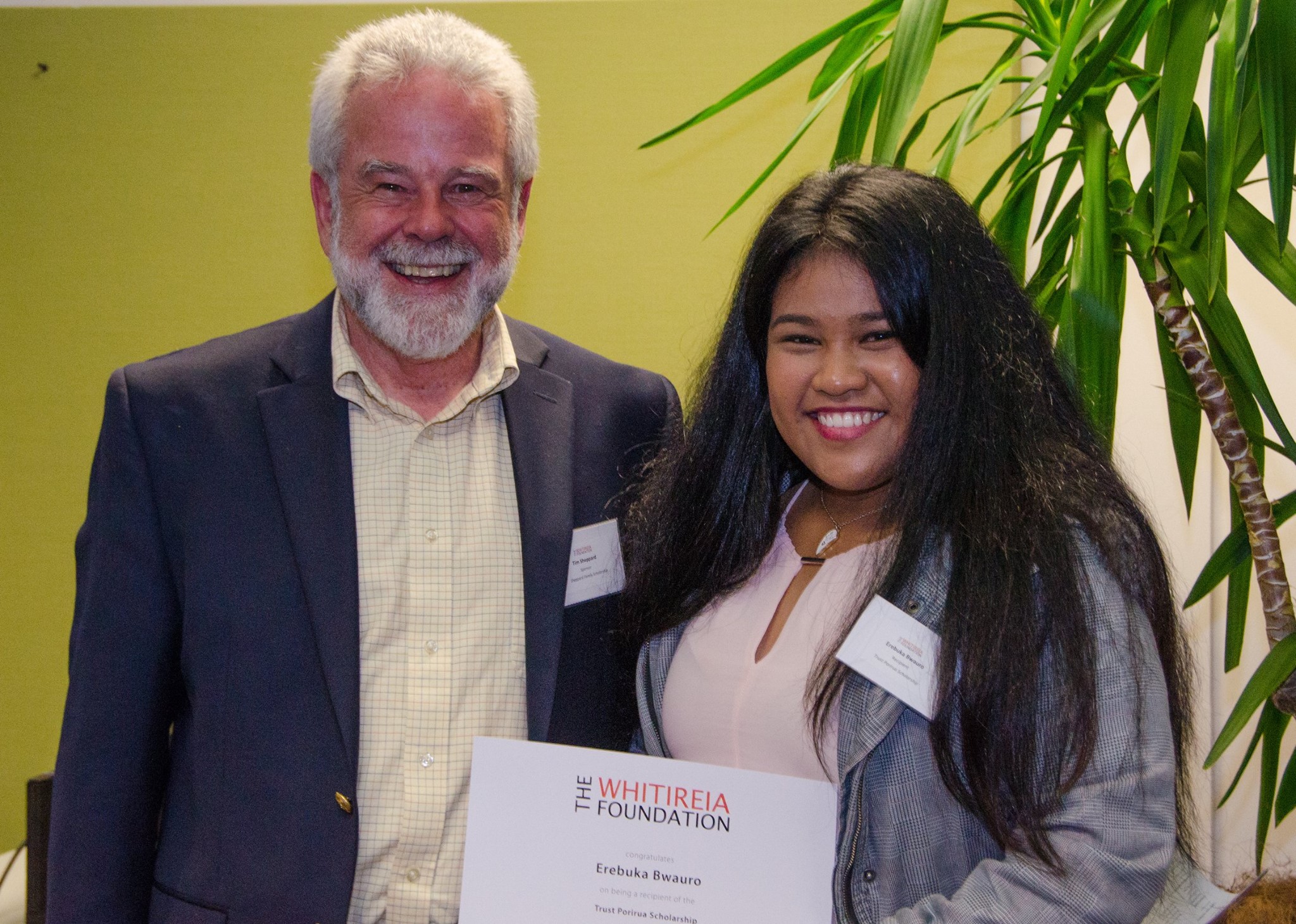 Tim Sheppard and Erebuka Bwauro Perf Arts