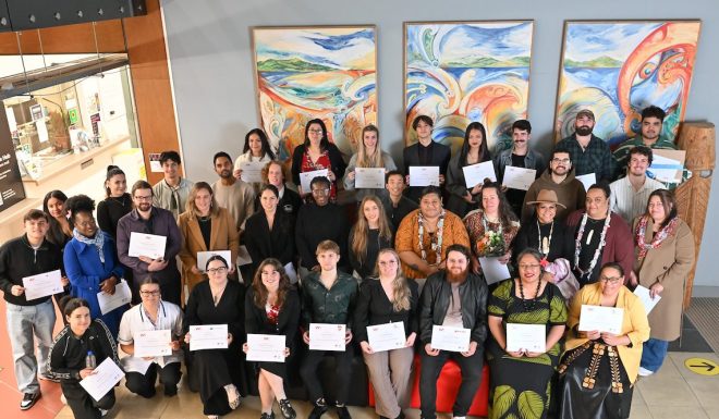 Whitireia Foundation Awards 2026 - Scholarship recipients seated together